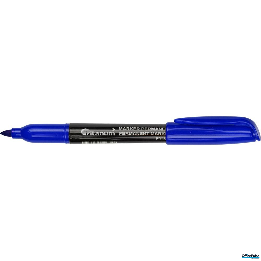 Marker permanentny okrągły niebieski PY1002-GY 71091 (X) SALE  cienki jak Sharpie